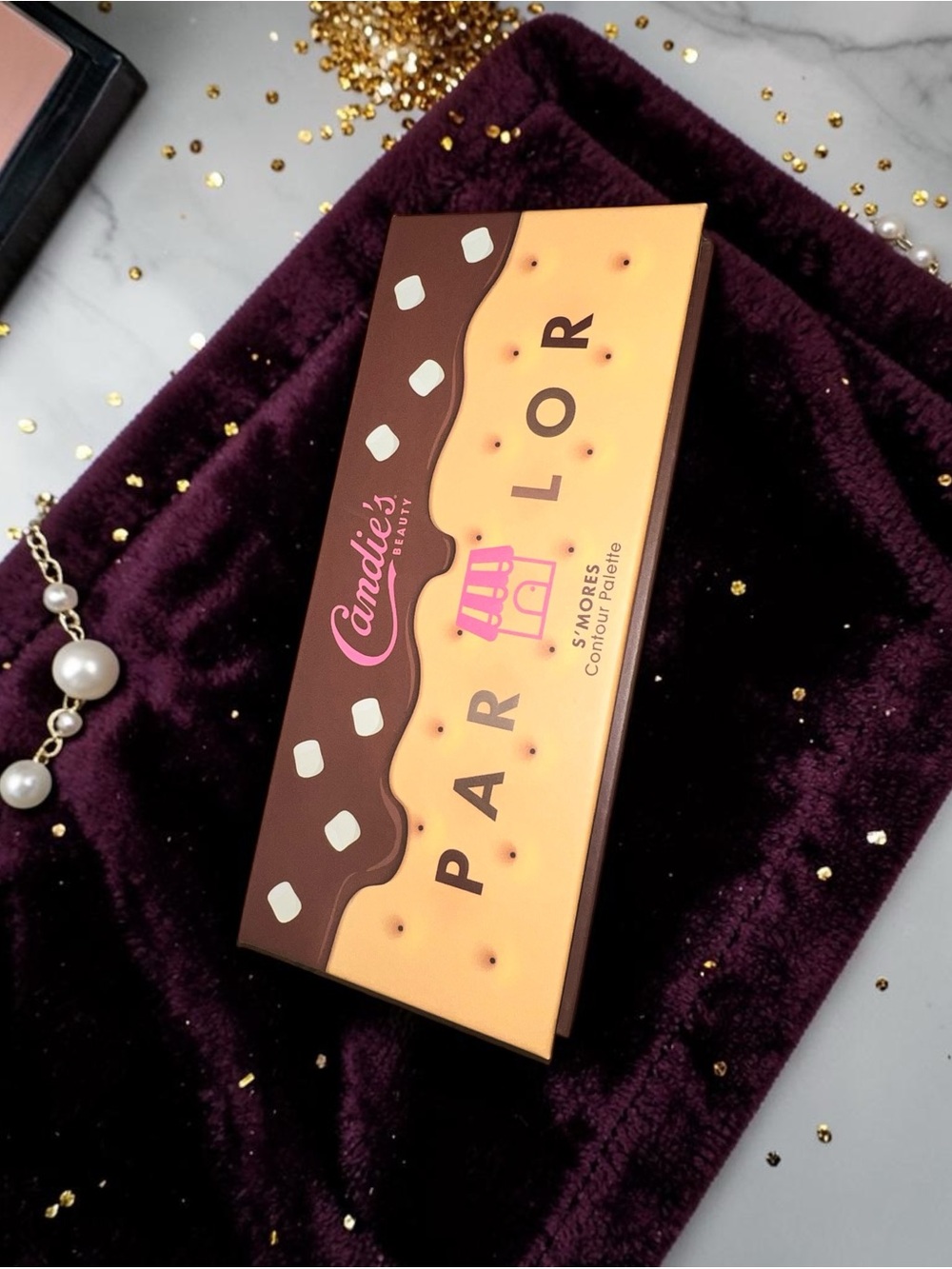 Candie's Parlor S'mores Contour Palette - Chocolate Brown & Cream BNWOB